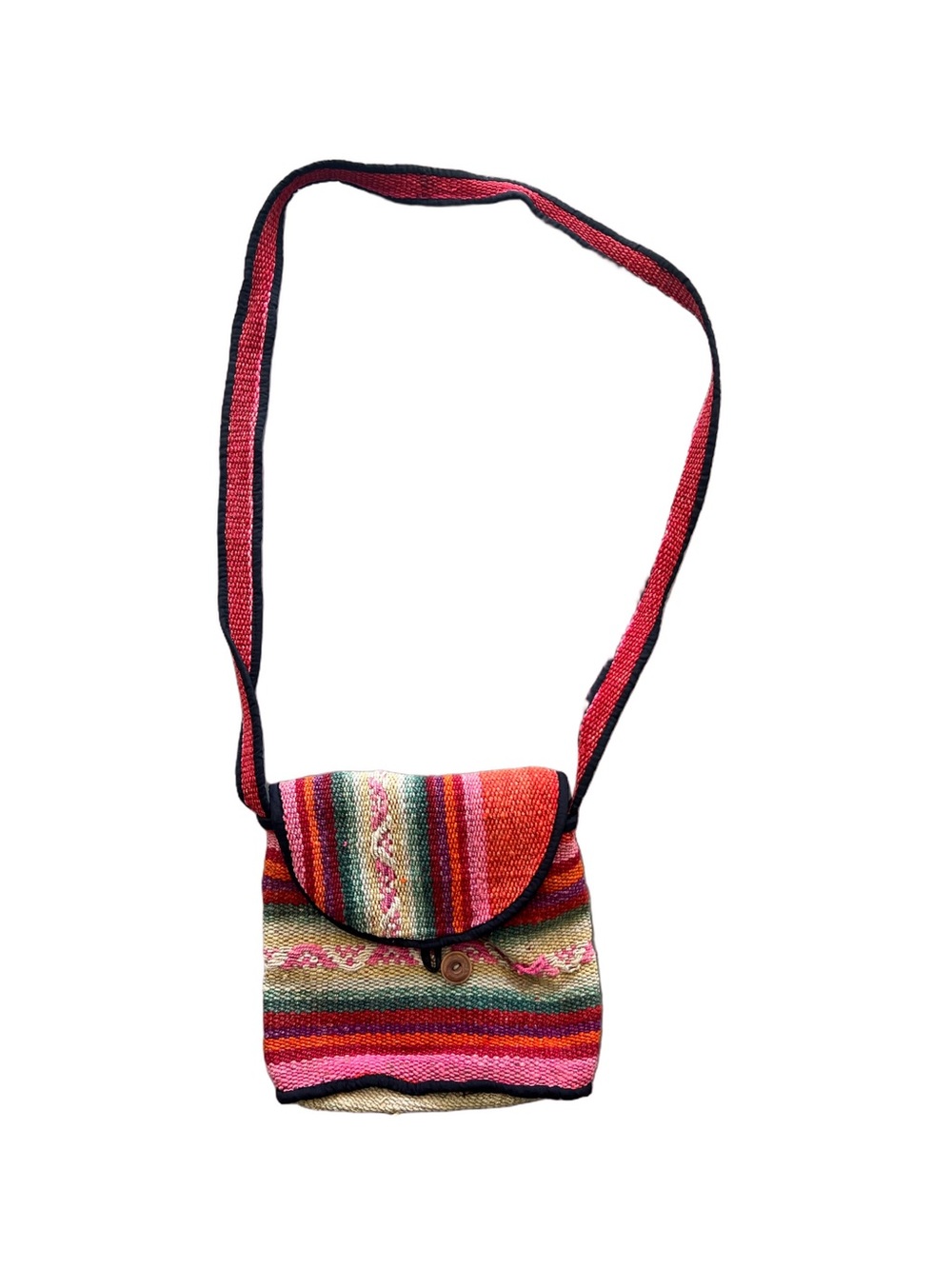 Handmade Andean Woven wool crossbody purse